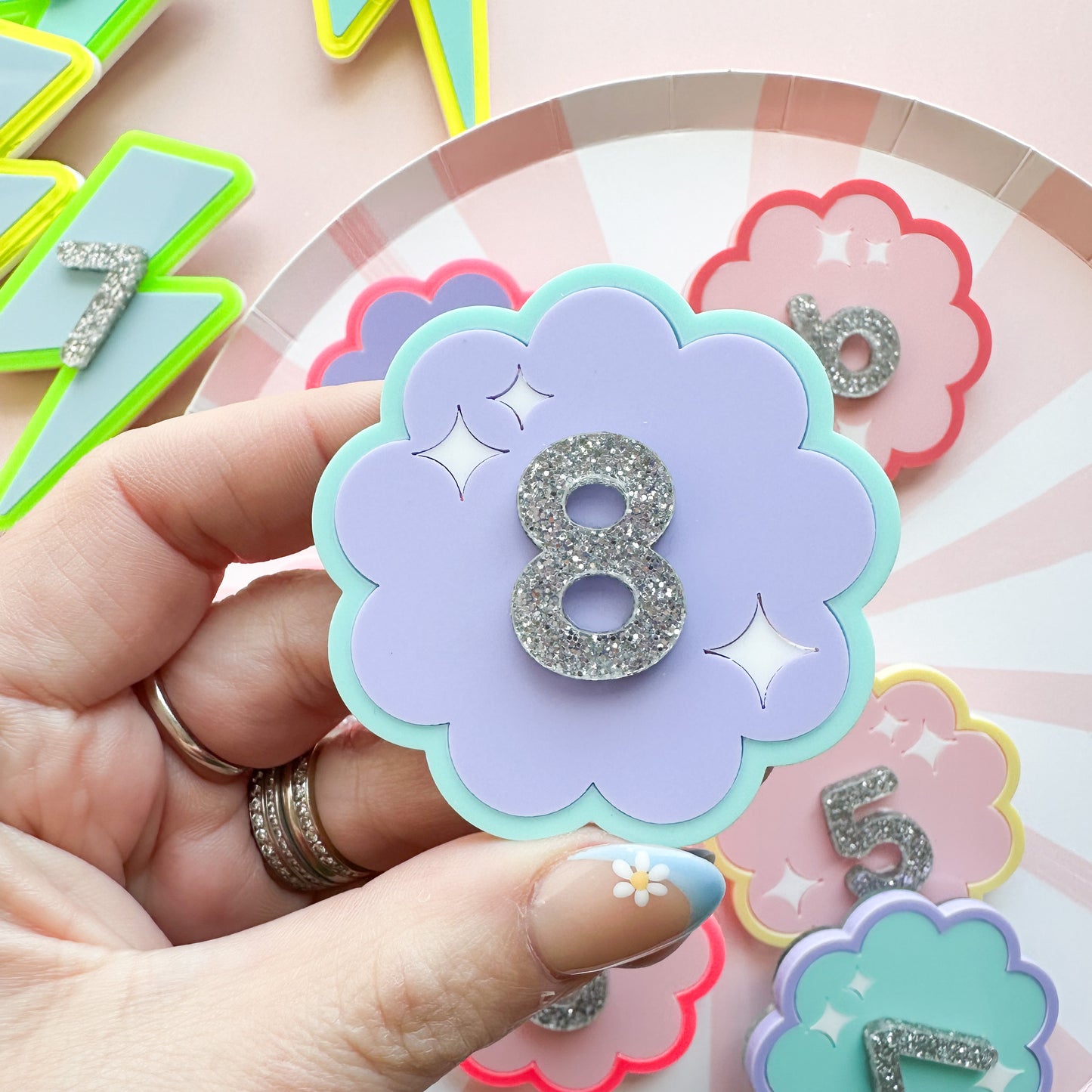 Scalloped Birthday Badges