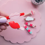 Valentines Hair Clips Pair/Valentines hair accessories/ Valentine’s Day Gift for girls/Hairclips/valentines accessories