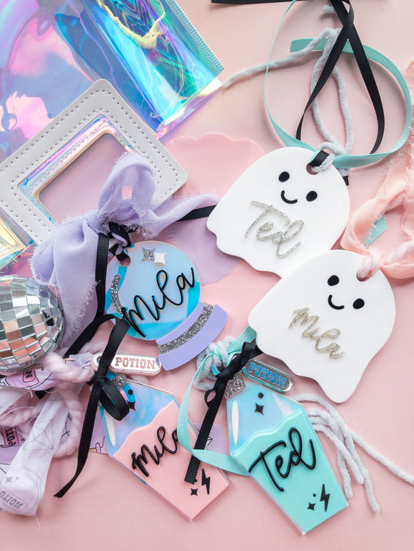 Halloween favor tag, Halloween boo bag tags, Halloween gift tags, Acrylic gift tags, boo bag tag