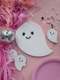 Large Ghost Plaque/Plate, Halloween Ghost cake plate, Ghost Wall decor